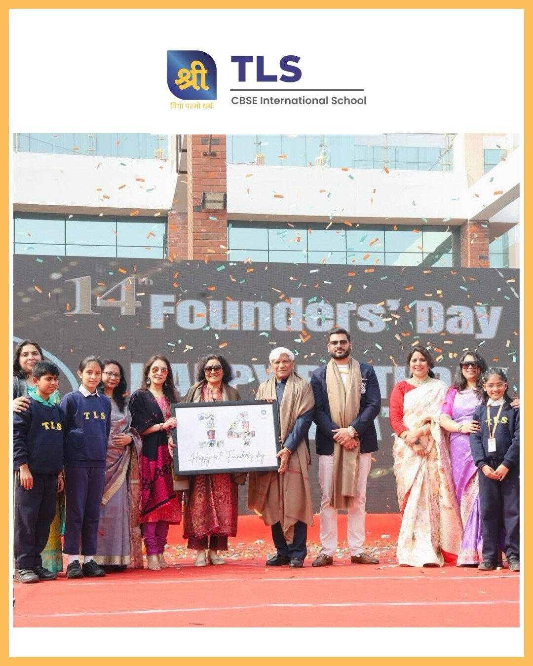 TLS Rohtak management and students celebrating the 14th Founders' Day