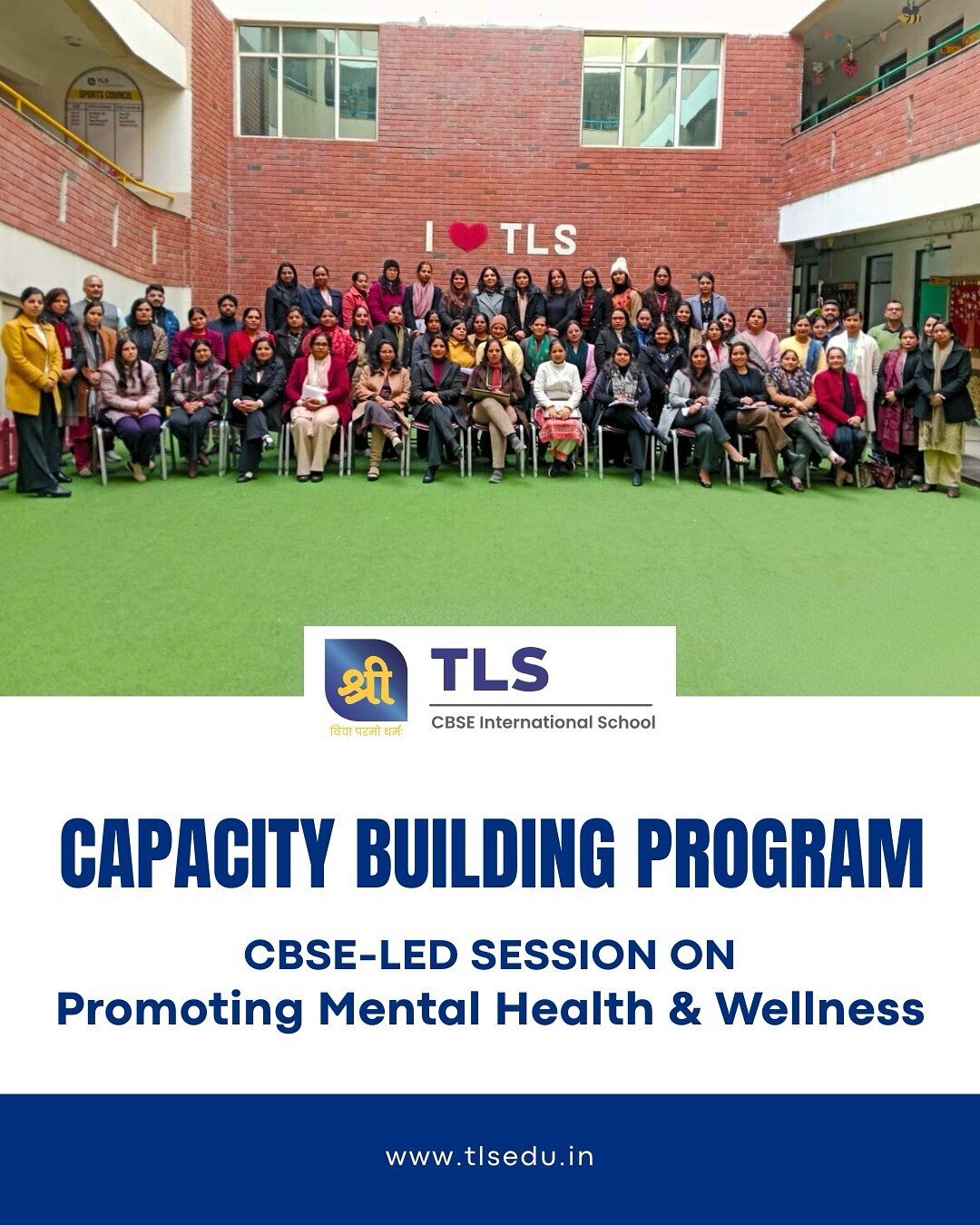 TLS Rohtak teachers attending the CBSE Capacity Building Programme on student mental health and wellness